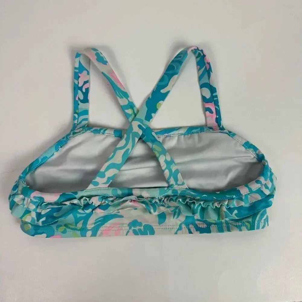 Lilly Pulitzer Girls Bikini Top size 6 Cross Back